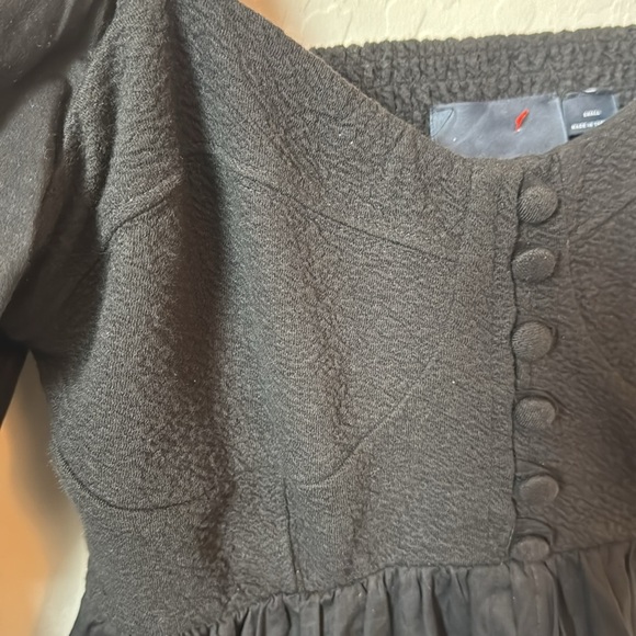 Maeve Anthropologie Babydoll Sweetheart Black Women's Dress Size Small - Picture 7 of 8